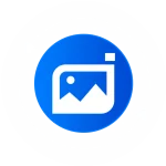 1. Icon for photo app on phone with 'Wise ImageX Pro' branding, featuring camera lens and colorful filters.