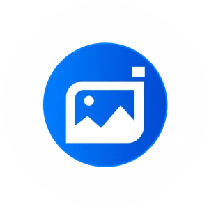 1. Icon for photo app on phone with 'Wise ImageX Pro' branding, featuring camera lens and colorful filters.