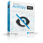 Ashampoo AntiSpy Pro logo repeated multiple times in a pattern, alternating between black and white colors.