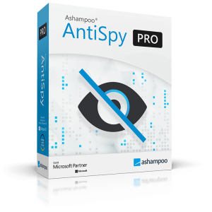 Ashampoo AntiSpy Pro logo repeated multiple times in a pattern, alternating between black and white colors.