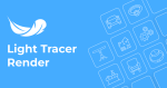 Version 1: Light Tracer Render - A codecanyon item for sale, showcasing a high-quality light tracing effect.