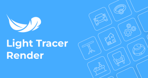 Version 1: Light Tracer Render - A codecanyon item for sale, showcasing a high-quality light tracing effect.
