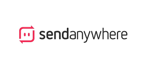 Version 1: Logo for 'senderanywhere' featuring a paper airplane design, symbolizing easy and quick file sharing with 'Send Anywhere'.