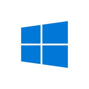 1. Windows 10 logo on white background with Windows Activator by Goddy.