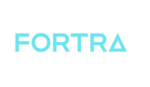 The image displays the word "FORTRA" in light blue, capitalized letters on a white background. The letter "A," replaced by a triangle, presents a sleek look reminiscent of Fortra Automate's precision.