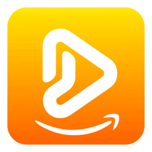 A yellow and orange gradient square icon with a stylized play button in the center, resembling a triangle pointing to the right. The icon also includes a subtle curved arrow shape underneath the play button, hinting at a smile. Perfect for apps like Pazu Amazon Music Converter or AppDoze.