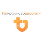 The image shows the logo for "TSplus Advanced Security Ultimate v6.6.1.9." The logo includes the text "TS PLUS" in orange and gray, and "ADVANCED SECURITY" in gray and orange. Below the text, there is an abstract design featuring a shield and a plus sign, both in orange.