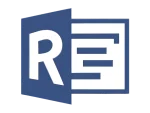 A logo featuring a blue, three-dimensional polygon with the white letters "RE" on it, reminiscent of a sleek Keygen design. The "R" is larger, and the "E" contains horizontal gaps giving it a stylized appearance. The edges of the polygon create a striking three-dimensional effect.
