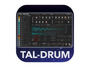 1. Logo of Togu Audio Line TAL-Drum, a music software designed for drum sound creation and manipulation.